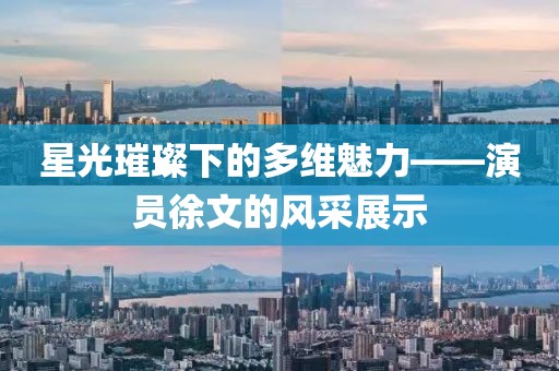 星光璀璨下的多維魅力——演員徐文的風(fēng)采展示