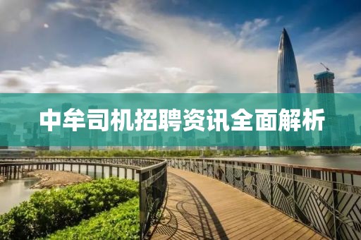 中牟司機(jī)招聘資訊全面解析