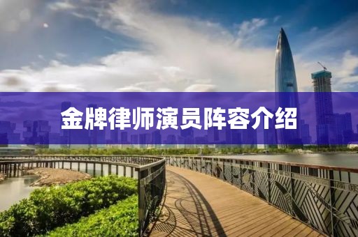 金牌律師演員陣容介紹