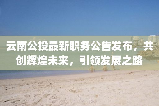 云南公投最新職務(wù)公告發(fā)布，共創(chuàng)輝煌未來(lái)，引領(lǐng)發(fā)展之路