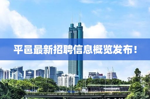 平邑最新招聘信息概覽發(fā)布！