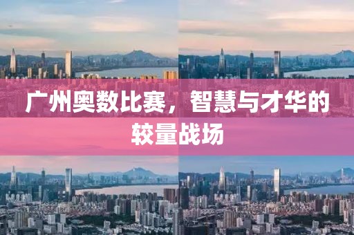 廣州奧數(shù)比賽，智慧與才華的較量戰(zhàn)場(chǎng)