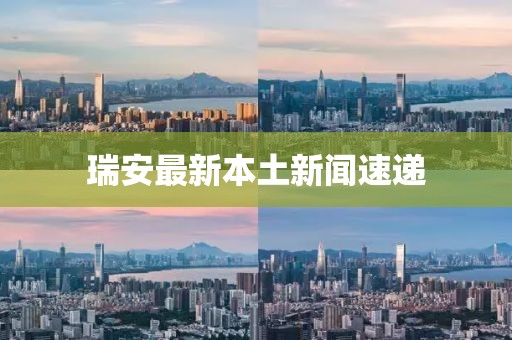 瑞安最新本土新聞速遞