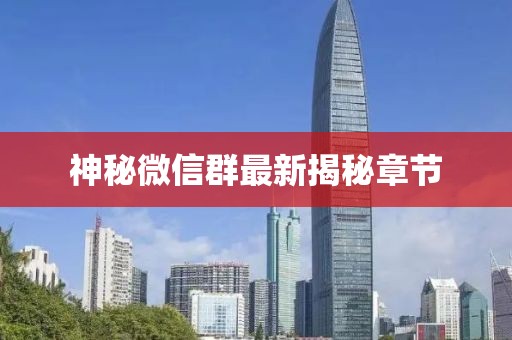 神秘微信群最新揭秘章節(jié)