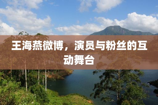 王海燕微博，演員與粉絲的互動(dòng)舞臺(tái)