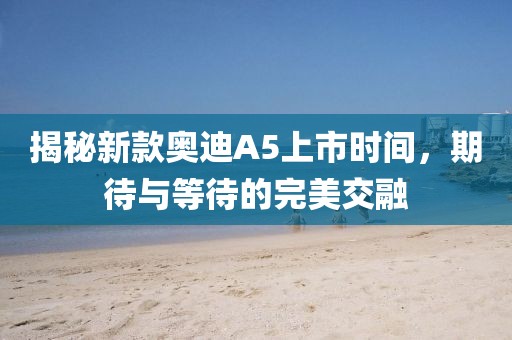 揭秘新款?yuàn)W迪A5上市時(shí)間，期待與等待的完美交融